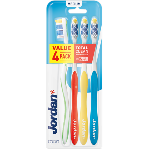 JORDAN szczoteczka do zębów Total Clean medium 4-pack
